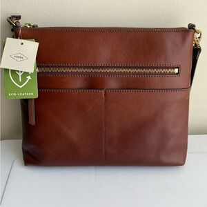Fossil Brown Leather Shoulder Bag
